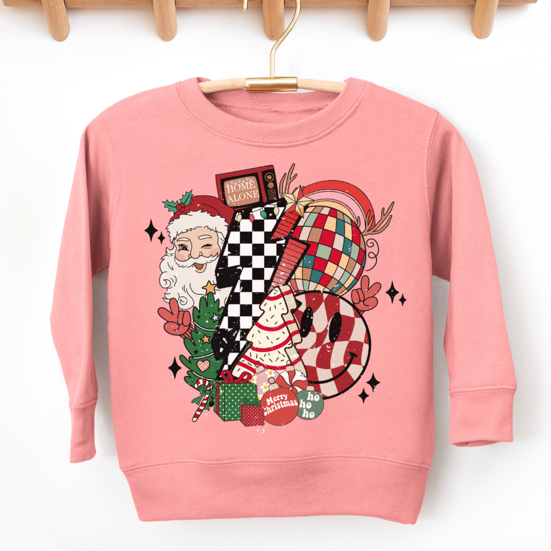 Retro Smiley Christmas Sweatshirt