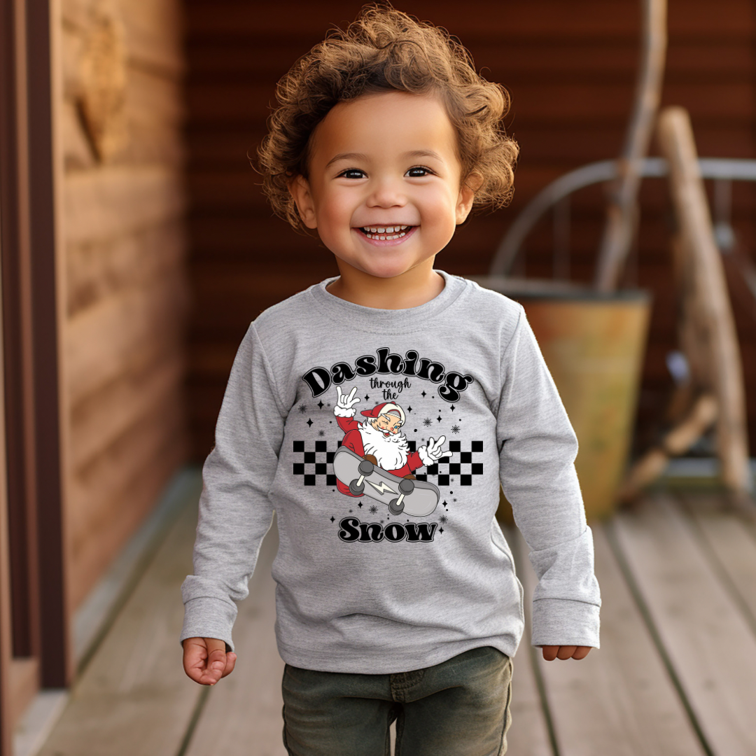 Dashing Through the Snow Long Sleeve Tee - Kids