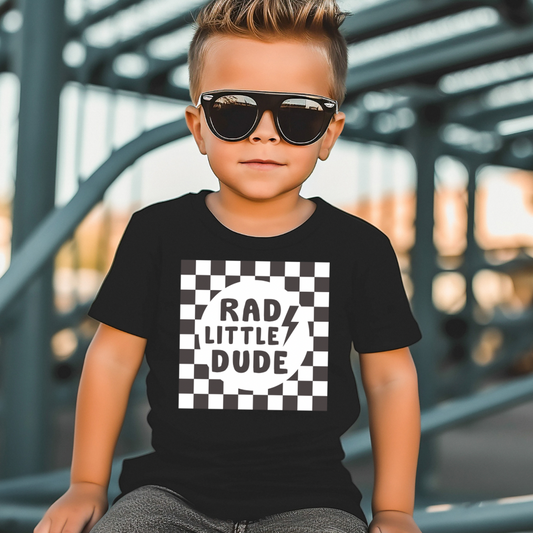 Rad Little Dude Tee - Black Tee - Kids