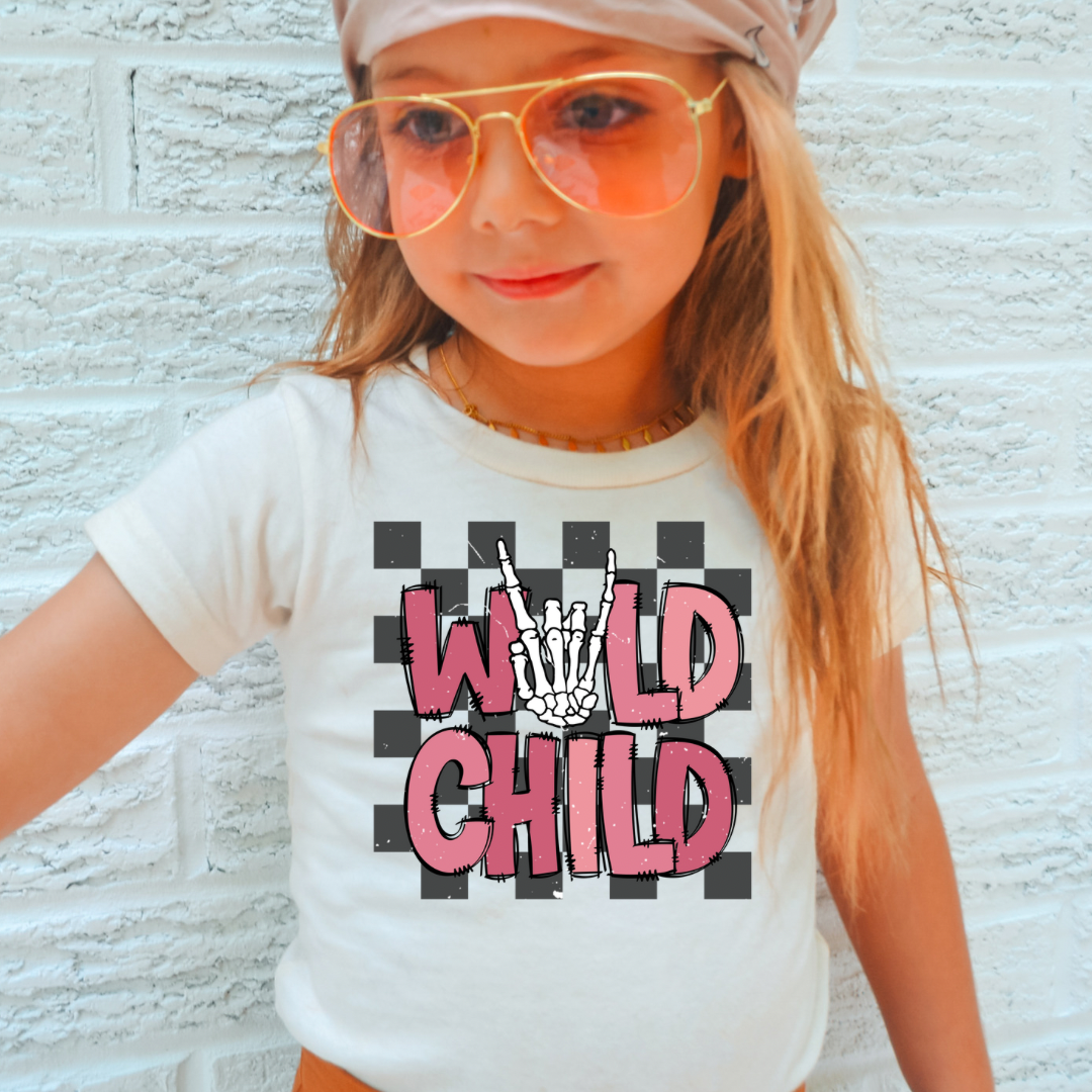 Wild Child Tee - White, Kids