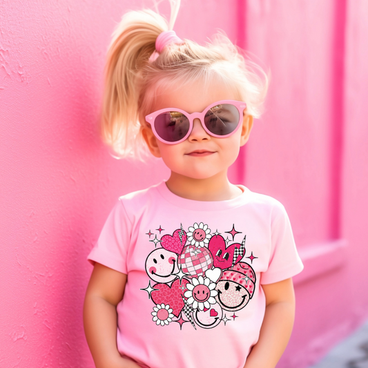 Retro Smiley Valentines Day Tee