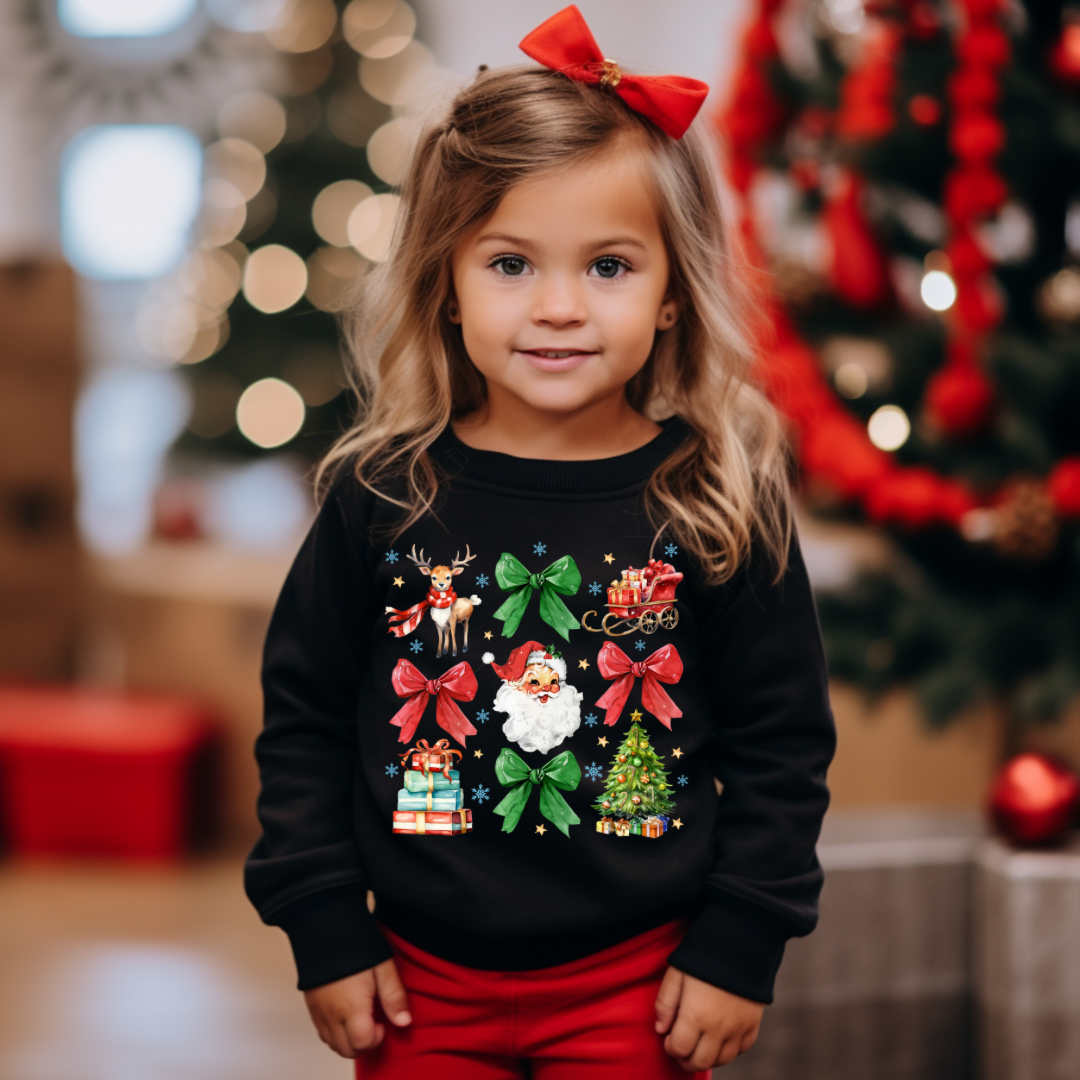 Girls christmas sweatshirt on sale