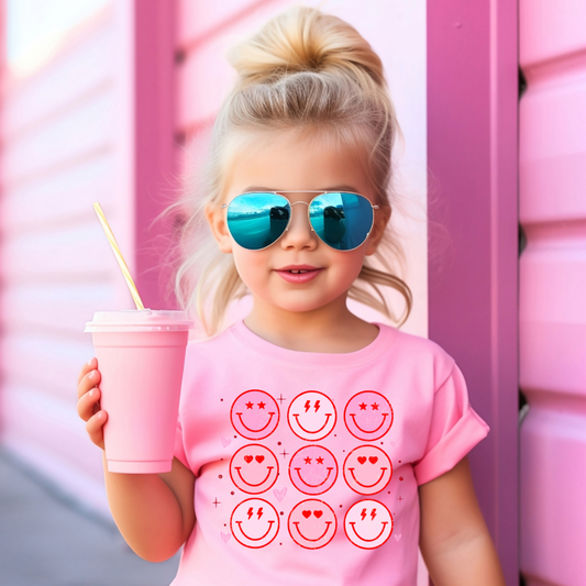 Smiley Face Valentines Day Shirt - Kids