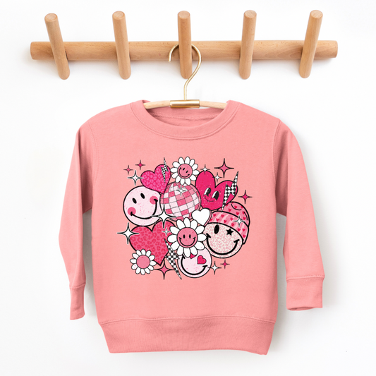 Retro Girls Valentines Day Sweatshirt