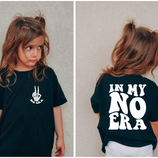 In My No Era Black Tee - Kids