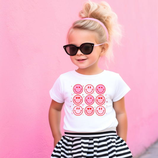 Smiley Face Valentines Day Shirt - Kids
