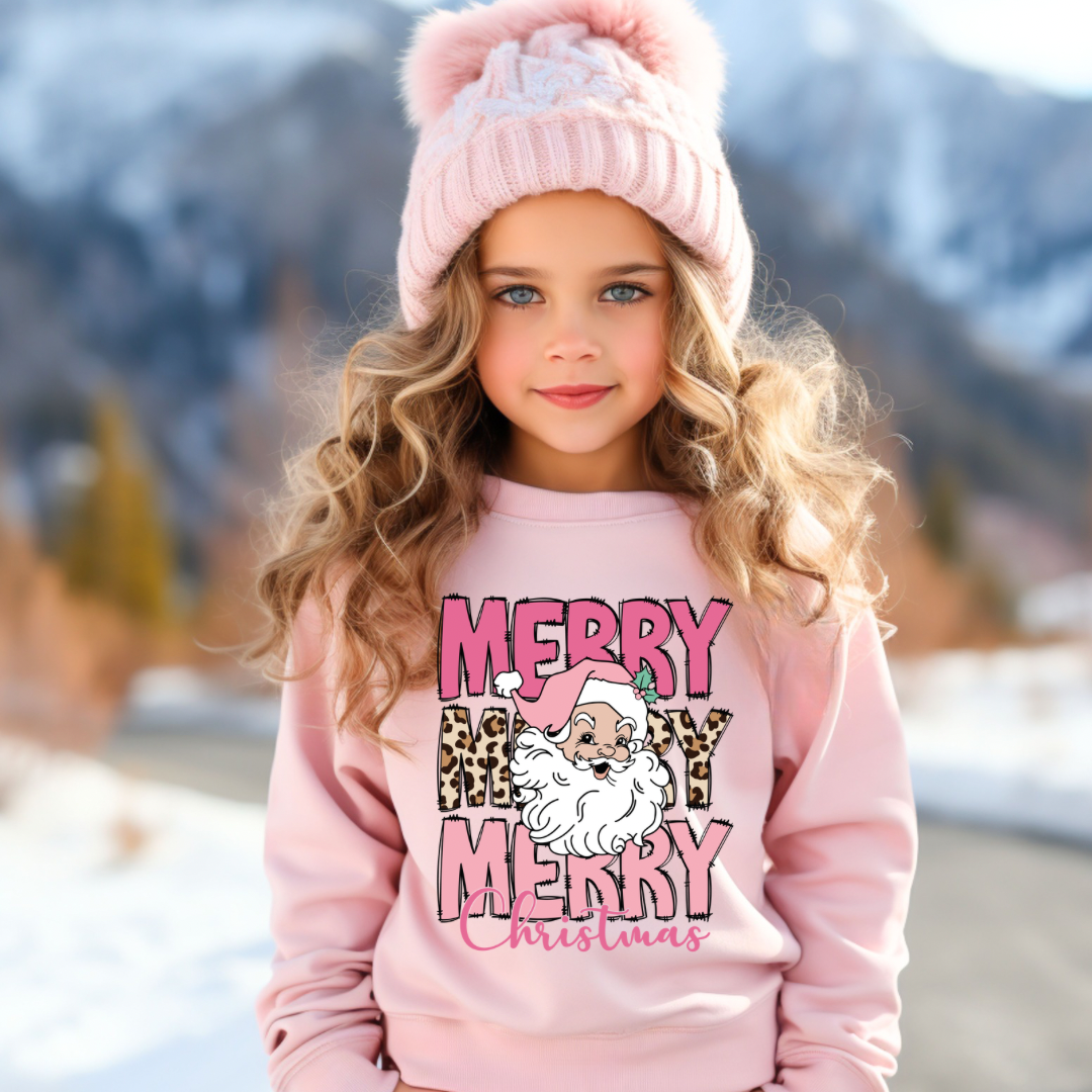 Pink Merry Christmas Sweatshirt