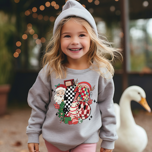 Retro Smiley Christmas Sweatshirt