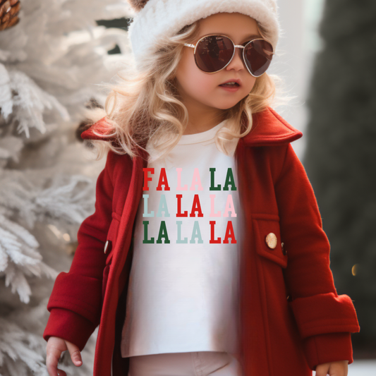 Fa La La La La La La La La Tee - Kids Christmas Shirt