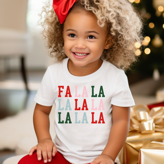 Fa La La La La La La La La Tee - Kids Christmas Shirt