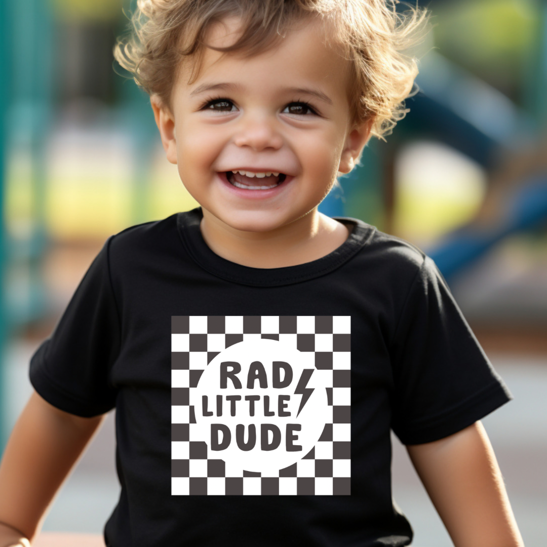 Rad Little Dude Tee - Black Tee - Kids