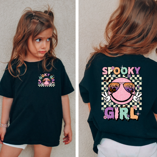 Spooky Girl Halloween Shirt - Black