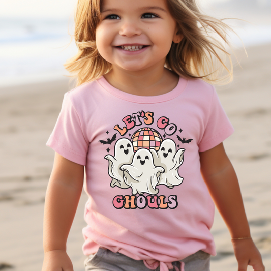 Let’s Go Ghouls - Kids Pink Tee