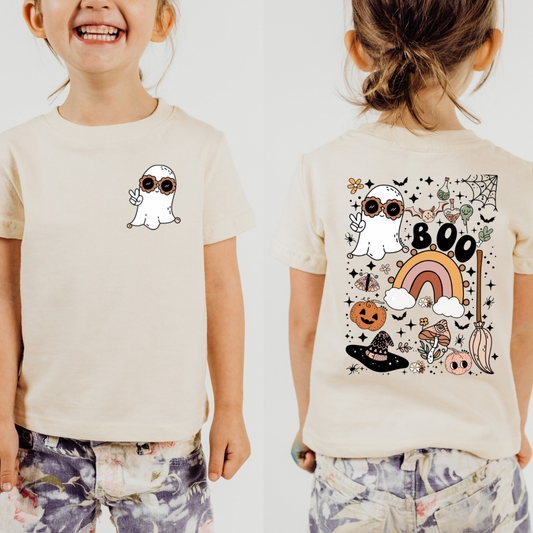 Boo Halloween Shirt - Kids Natural Tee