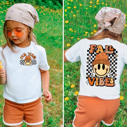 Smiley Retro Fall Vibes Tee - Kids