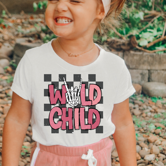 Wild Child Tee - White, Kids